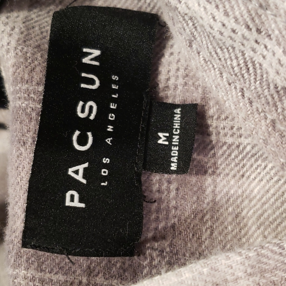 Pac Sun Mens Hooded Flannel Shirt.